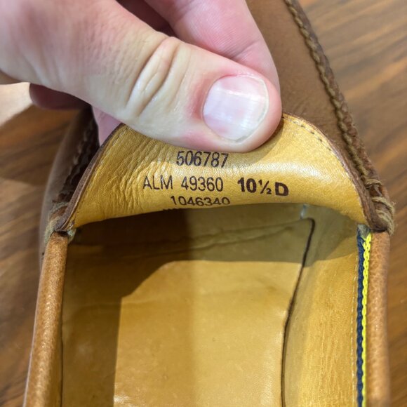 Polo Ralph Lauren Tan Grain Leather Loafers – US 10.5D – Soft Patina, Rubber-Gri - Picture 8 of 8